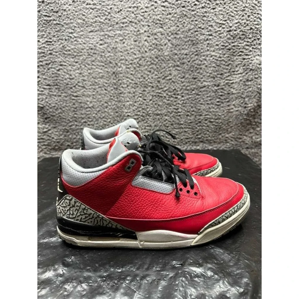Air Jordan‎ 3 Retro SE Unite Lace-Up Sneakers Fire Red CK5692-600 Mens Size 11.5
